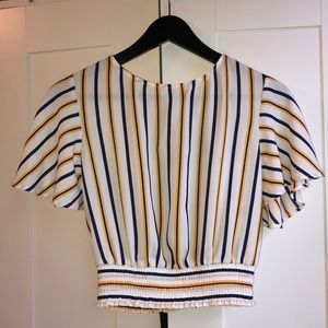 Multi Colored Cropped Blouse